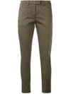 Dondup Skinny Cropped Trousers In Brown