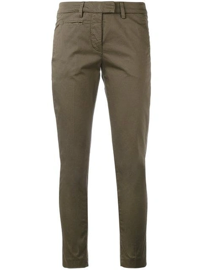Dondup Skinny Cropped Trousers In Brown