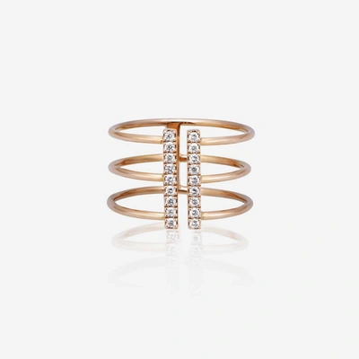 Gold & Roses Extra Line Ring