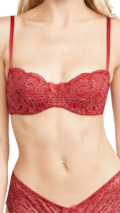 B.tempt'd By Wacoal Ciao Bella Lace Underwire Balconette Bra In Chili Pepper