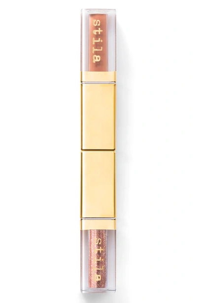 Stila Double Dip Suede Shade And Glitter & Glow Liquid Eyeshadows In Smitten Kitten