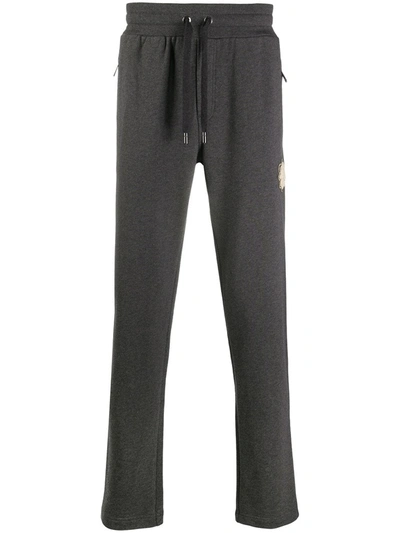 Dolce & Gabbana Logo-patch Track Pants In Grey