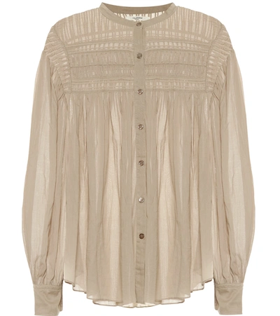 Isabel Marant Étoile Plalia Shirt In Beige Cotton