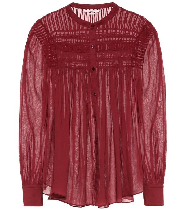 Isabel Marant Étoile Shirt In Bordeaux Cotton In Red | ModeSens