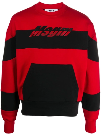 Msgm Intarsia Knit Jumper In Multicolor