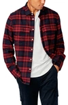 Good Man Brand Plaid Flannel Button-up Shirt In Wine Tartan Plaid