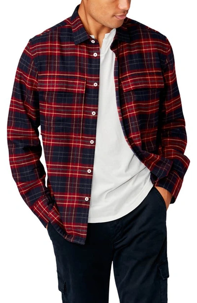 Good Man Brand Plaid Flannel Button-up Shirt In Wine Tartan Plaid