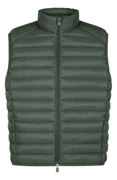 Save The Duck Water & Wind Resistant Puffer Vest In Thyme Green