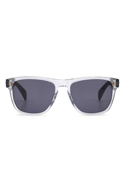 Rag & Bone 56mm Rectangular Sunglasses In Gray/gray Blue