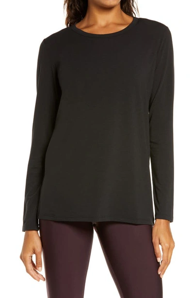 Alo Yoga Motion Long Sleeve Top In Black