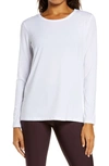 Alo Yoga Motion Long Sleeve Top In White