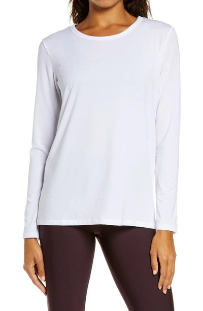 Alo Yoga Motion Long Sleeve Top In White