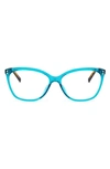 Kate Spade Milena 55mm Blue Light Blocking Reading Glasses In Teal Blue Blocker