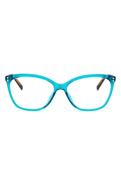 Kate Spade Milena 55mm Blue Light Blocking Reading Glasses In Teal