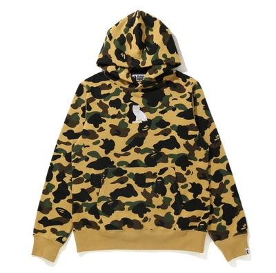 Pre-owned Bape  X Ovo 1st Camo Pullover Hoodie Yellow