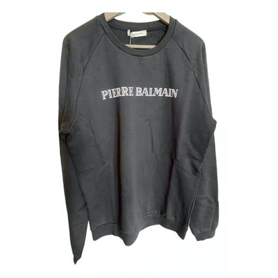 Pre-owned Pierre Balmain Grey Cotton Knitwear & Sweatshirts