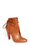 Christian Louboutin S.i.t. Rain Wrap Red Sole Bootie In Cuoio