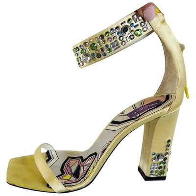 Pre-owned Emilio Pucci Cloth Sandal In Yellow