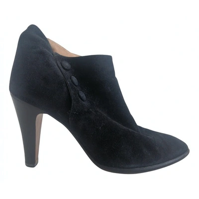 Pre-owned Lanvin Ankle Boots In Black