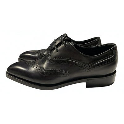 Pre-owned Berluti Leather Lace Ups In Black