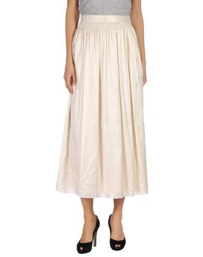 The Row Long Skirts In Ivory