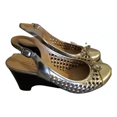 Pre-owned Marc By Marc Jacobs Leather Heels In Gold