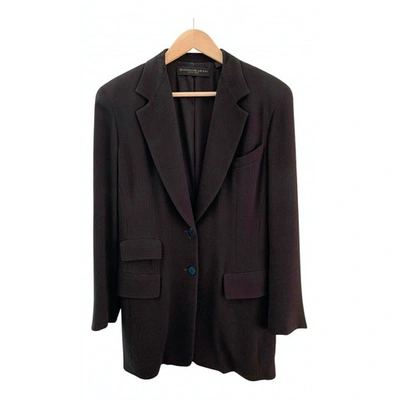 Pre-owned Donna Karan Wool Suit Jacket In Brown