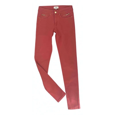 Pre-owned Hoss Intropia Slim Trousers In Red