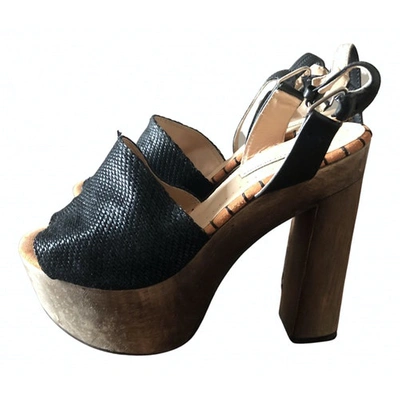 Pre-owned Opening Ceremony Cloth Heels In Black