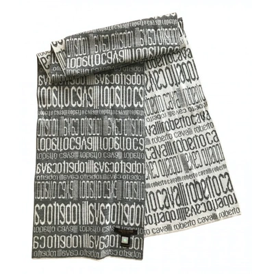 Pre-owned Roberto Cavalli Wool Scarf In Grey