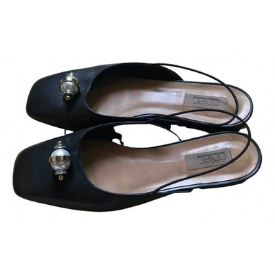 Pre-owned Coliac Leather Ballet Flats In Black