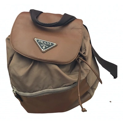 Pre-owned Prada Re-nylon Camel Backpack