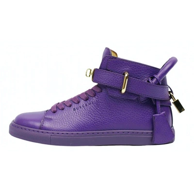 Pre-owned Buscemi Leather Trainers In Purple