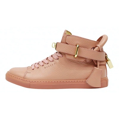 Pre-owned Buscemi Leather Trainers In Pink