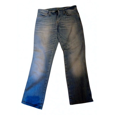 Pre-owned Wrangler Straight Jeans In Turquoise