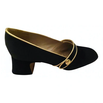 Pre-owned Rochas Cloth Flats In Black