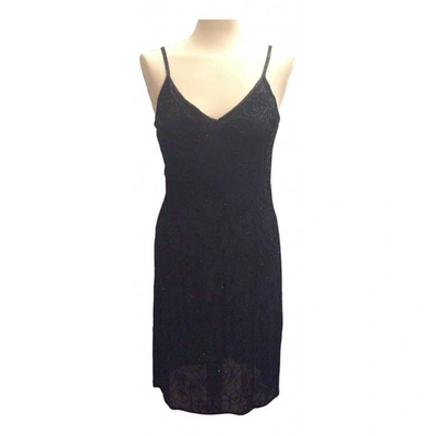 Pre-owned Emporio Armani Silk Mid-length Dress In Black