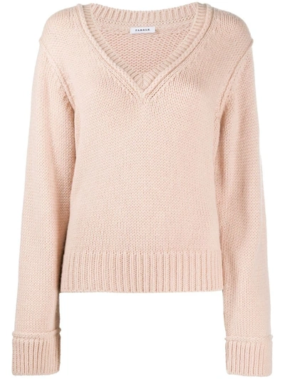 P.a.r.o.s.h V-neck Knitted Jumper In Pink