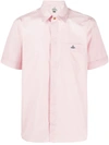 Vivienne Westwood Orb Logo Short Sleeve Shirt In Pink