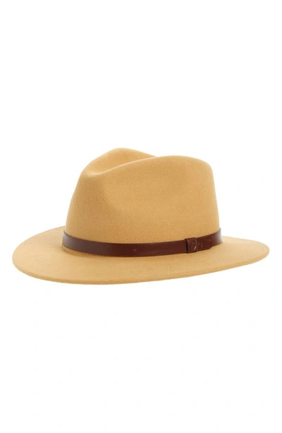 Brixton Messer Wool Fedora In Honey