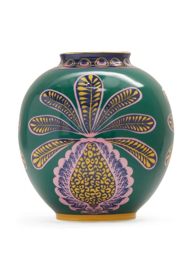 La Doublej X Ancap Medium Bubble Vase - Big Pineapple Verde In Green