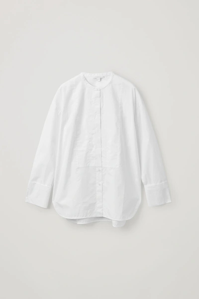 Cos Cotton Bib Insert Tunic-style Shirt In White