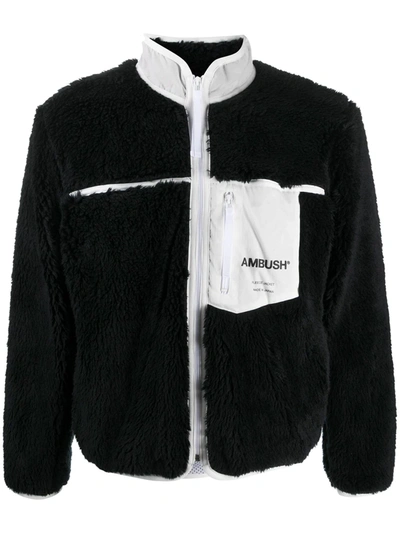Ambush Black Logo-print Fleece Jacket