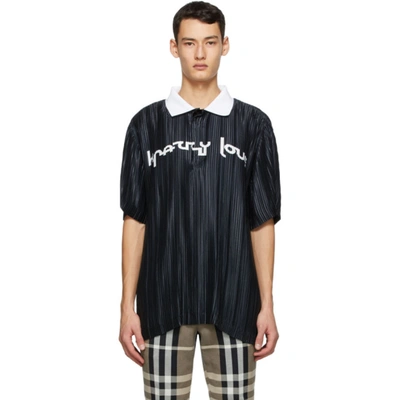 Burberry Crazy Love Collared T-shirt In Black