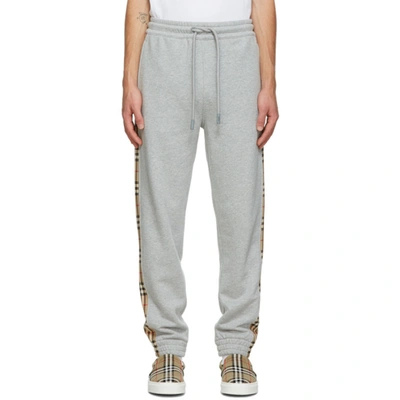 Burberry Grey Check Lounge Pants In P Gry Melan