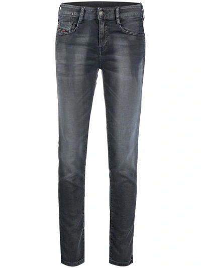 Diesel D-ollies Slim Fit Joggjeans In Grey
