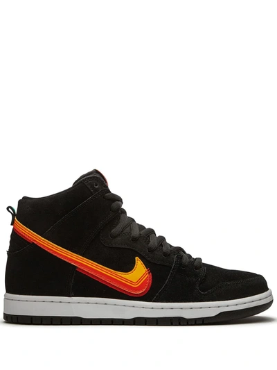 Nike Sb Dunk High Trainers In Black