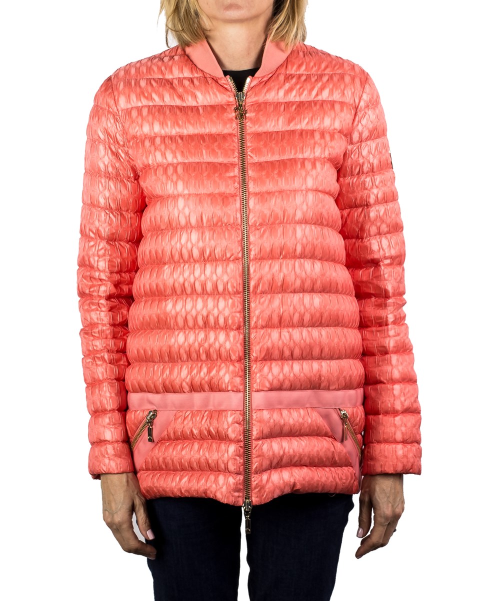 Moncler Gamme Rouge Brooke Padded Down Bomber Jacket Peach Women's In ...