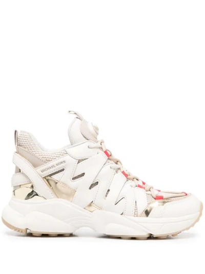 Michael Michael Kors Hero Lace-up Sneakers In Neutrals