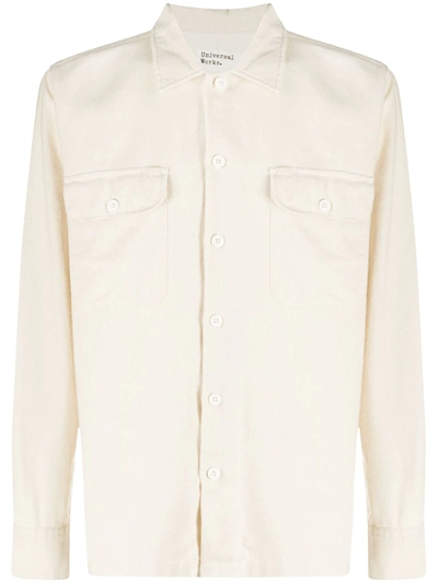 Universal Works Long-sleeve Utility Shirt In Neutrals